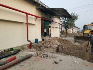 Pipes and Connections from underground pipeline